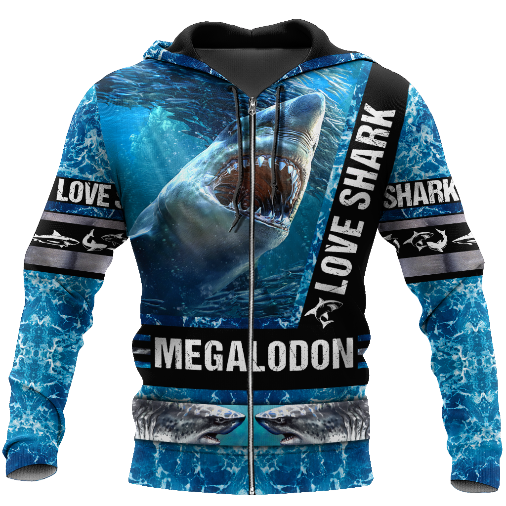 Love Shark 3D All Over Printed Shirts For Men and Women HAC180702-Apparel-TT-Zipped Hoodie-S-Vibe Cosy™