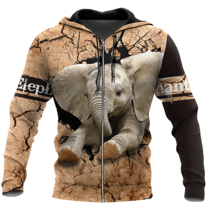 Elephant 3d hoodie shirt for men and women HG71506S5-Apparel-HG-Zip hoodie-S-Vibe Cosy™
