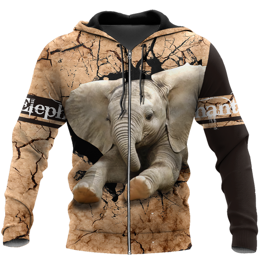 Elephant 3d hoodie shirt for men and women HG71506S5-Apparel-HG-Zip hoodie-S-Vibe Cosy™