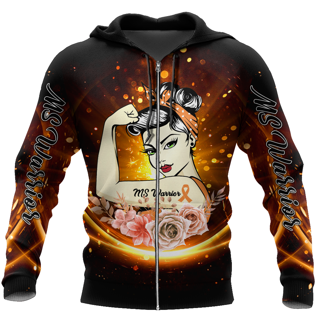 Multiple sclerosis warrior 3d hoodie shirt for men and women HAC270406-Apparel-HG-Zip hoodie-S-Vibe Cosy™