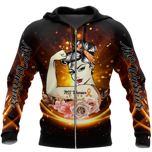 Multiple sclerosis warrior 3d hoodie shirt for men and women HAC270406-Apparel-HG-Zip hoodie-S-Vibe Cosy™