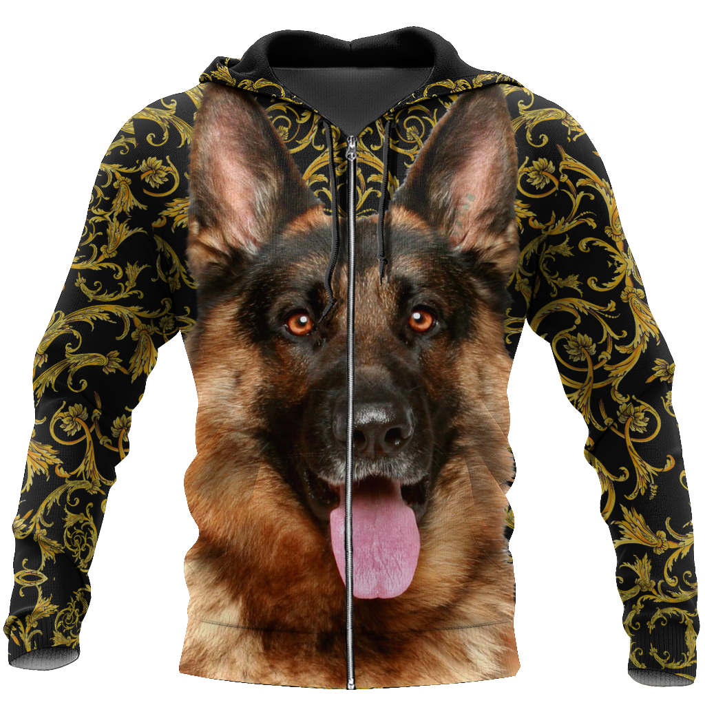 German shepherd 3d hoodie shirt for men and women HAC280703-Apparel-HG-Zip hoodie-S-Vibe Cosy™