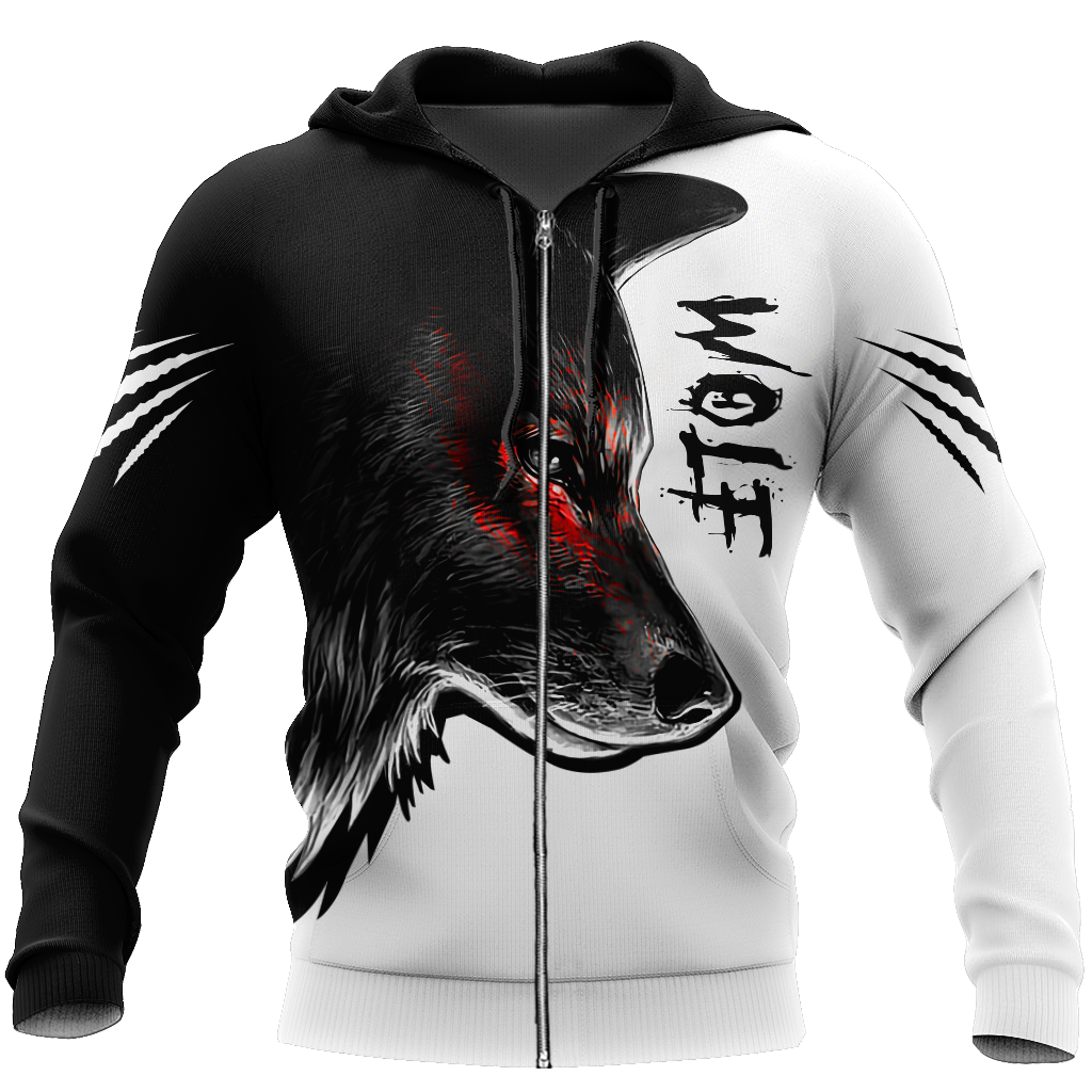 Wolf 3D All Over Printed Shirts For Men and Women HAC080501-Apparel-TT-Zipped Hoodie-S-Vibe Cosy™