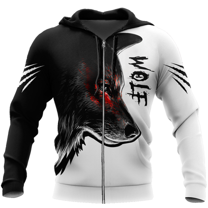 Wolf 3D All Over Printed Shirts For Men and Women HAC080501-Apparel-TT-Zipped Hoodie-S-Vibe Cosy™
