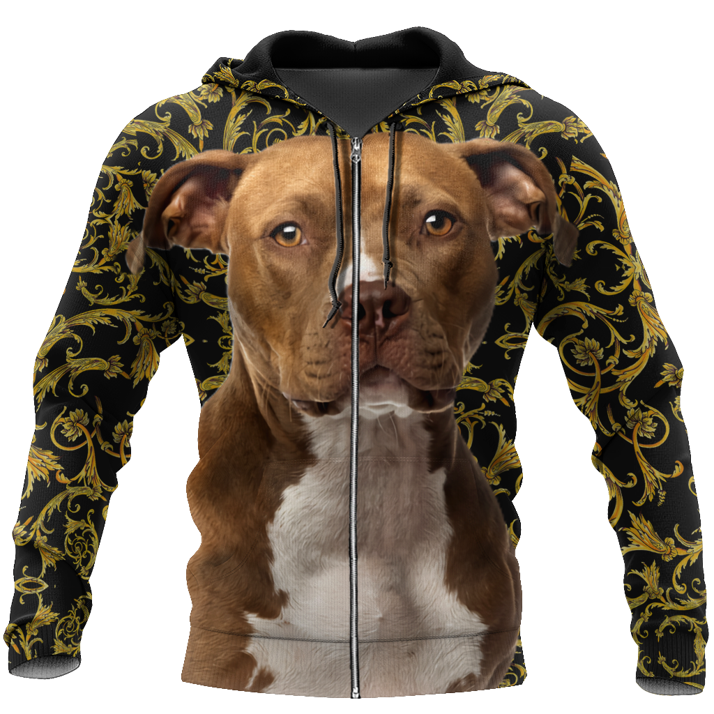 Pitbull 3d hoodie shirt for men and women HAC280704-Apparel-HG-Zip hoodie-S-Vibe Cosy™