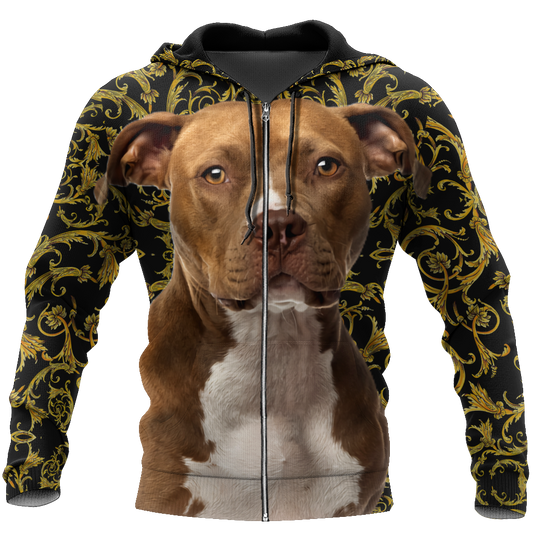 Pitbull 3d hoodie shirt for men and women HAC280704-Apparel-HG-Zip hoodie-S-Vibe Cosy™