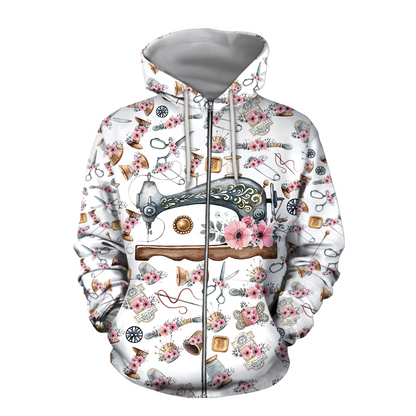Sewing 3d hoodie shirt for men and women HG HAC180302-Apparel-HG-Zip hoodie-S-Vibe Cosy™