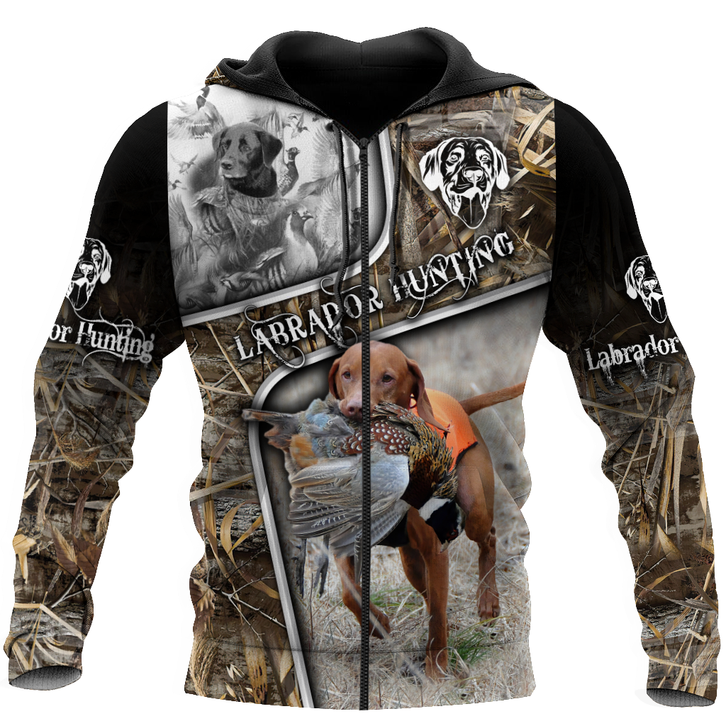 Labrador Hunting 3D Over Printed Unisex Deluxe Hoodie ML