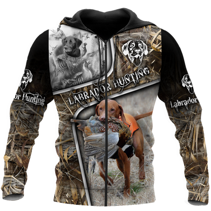 Labrador Hunting 3D Over Printed Unisex Deluxe Hoodie ML