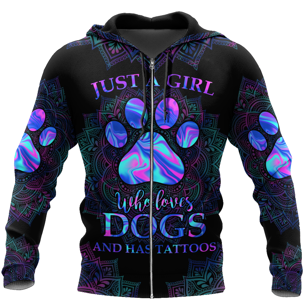 Girl loves dogs 3d hoodie shirt for men and women HAC100906