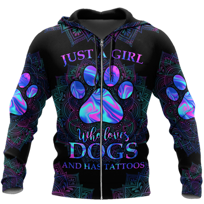 Girl loves dogs 3d hoodie shirt for men and women HAC100906