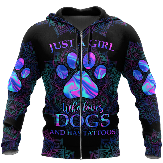 Girl loves dogs 3d hoodie shirt for men and women HAC100906