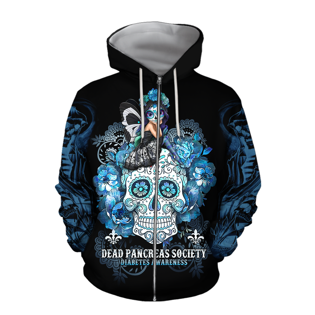 Diabetes 3d hoodie shirt for men and women HG HAC210301-Apparel-HG-Zip hoodie-S-Vibe Cosy™