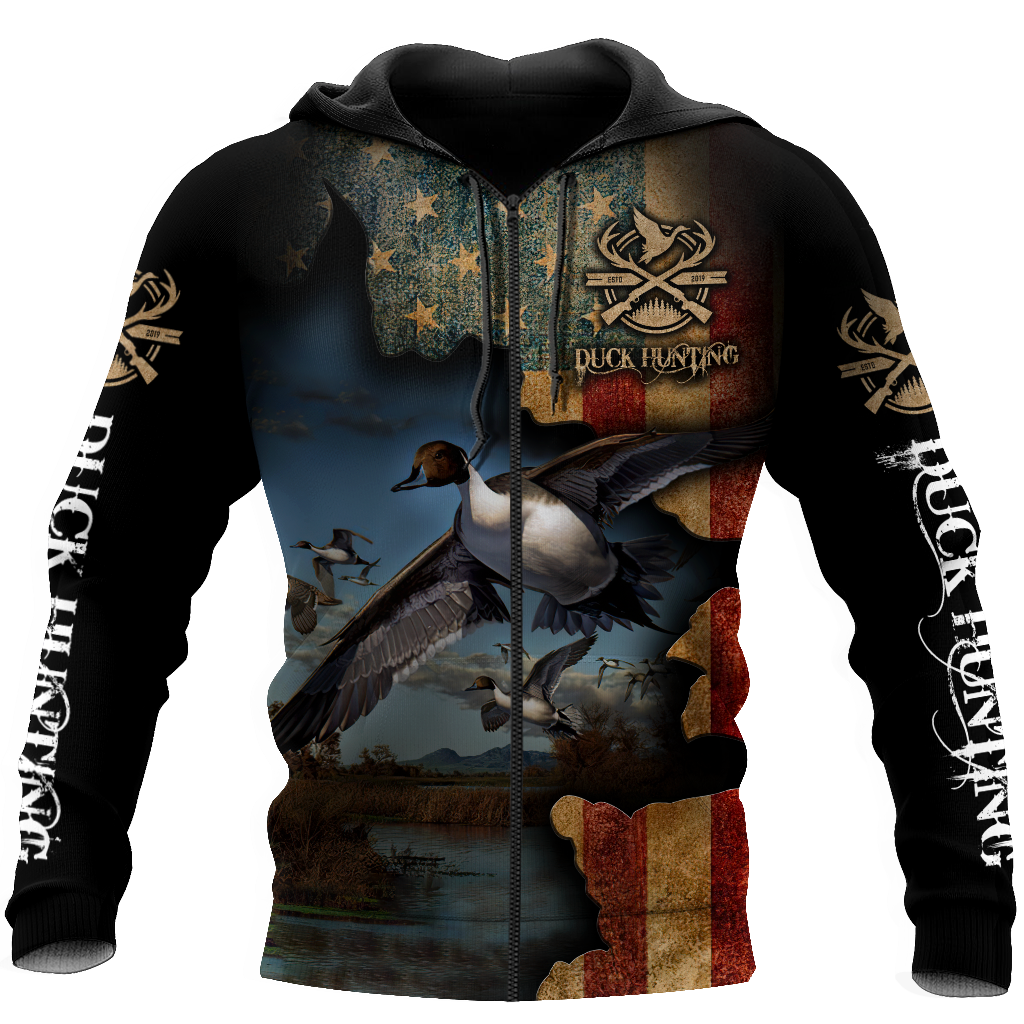 Pheasant Hunting Camo 3D Over Printed Unisex Deluxe Hoodie ML