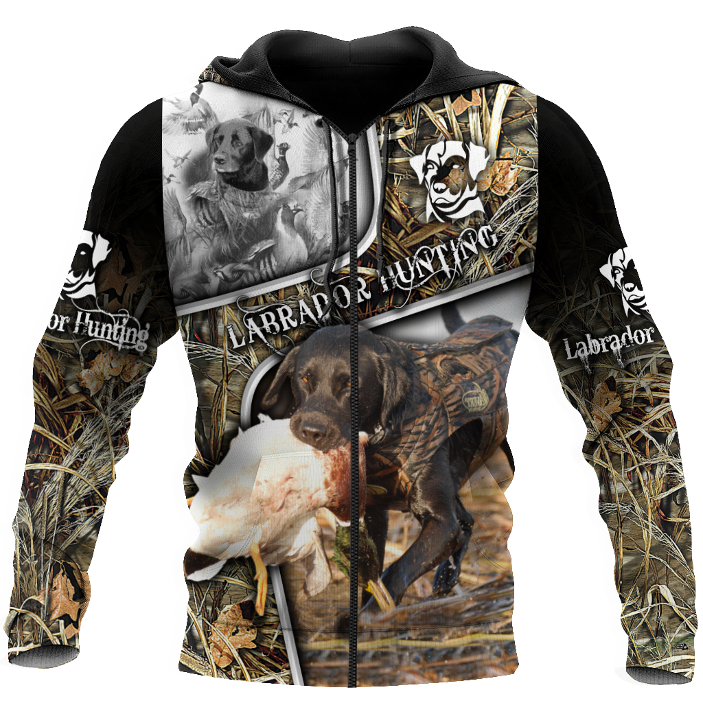 Labrador Hunting 3D Over Printed Unisex Deluxe Hoodie ML