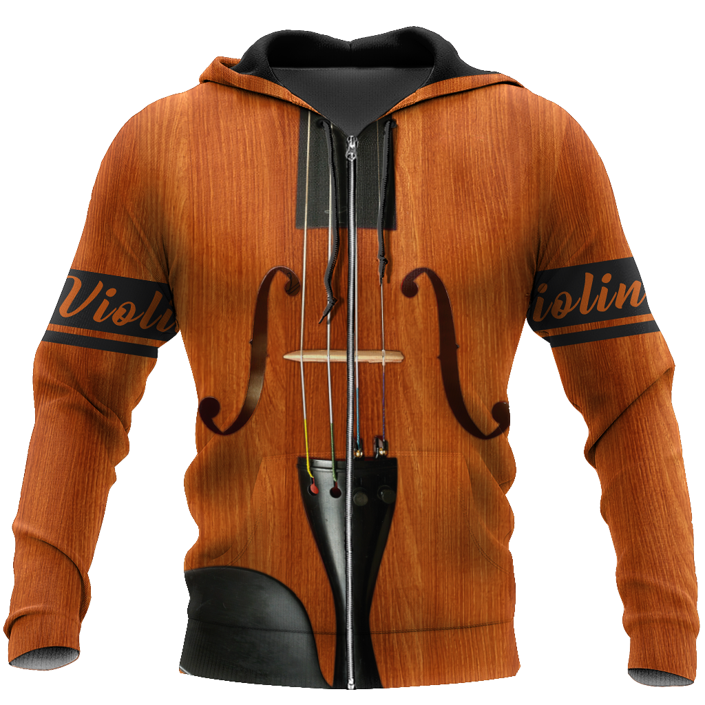 Violin 3D All Over Printed Shirts For Men and Women HAC300703-Apparel-TT-Zipped Hoodie-S-Vibe Cosy™
