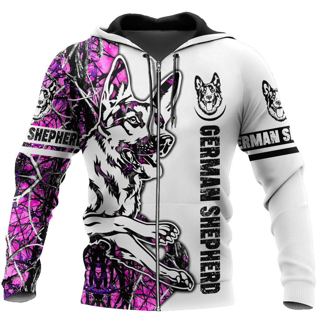 German shepherd pink tattoo 3d hoodie shirt for men and women HAC180805
