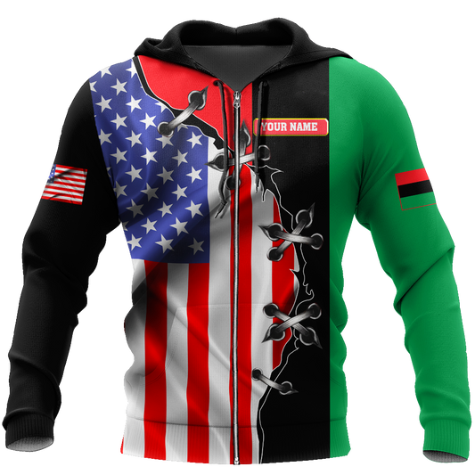 American grown with african roots 3d hoodie shirt for men and women HAC250601-Apparel-HG-Zip hoodie-S-Vibe Cosy™