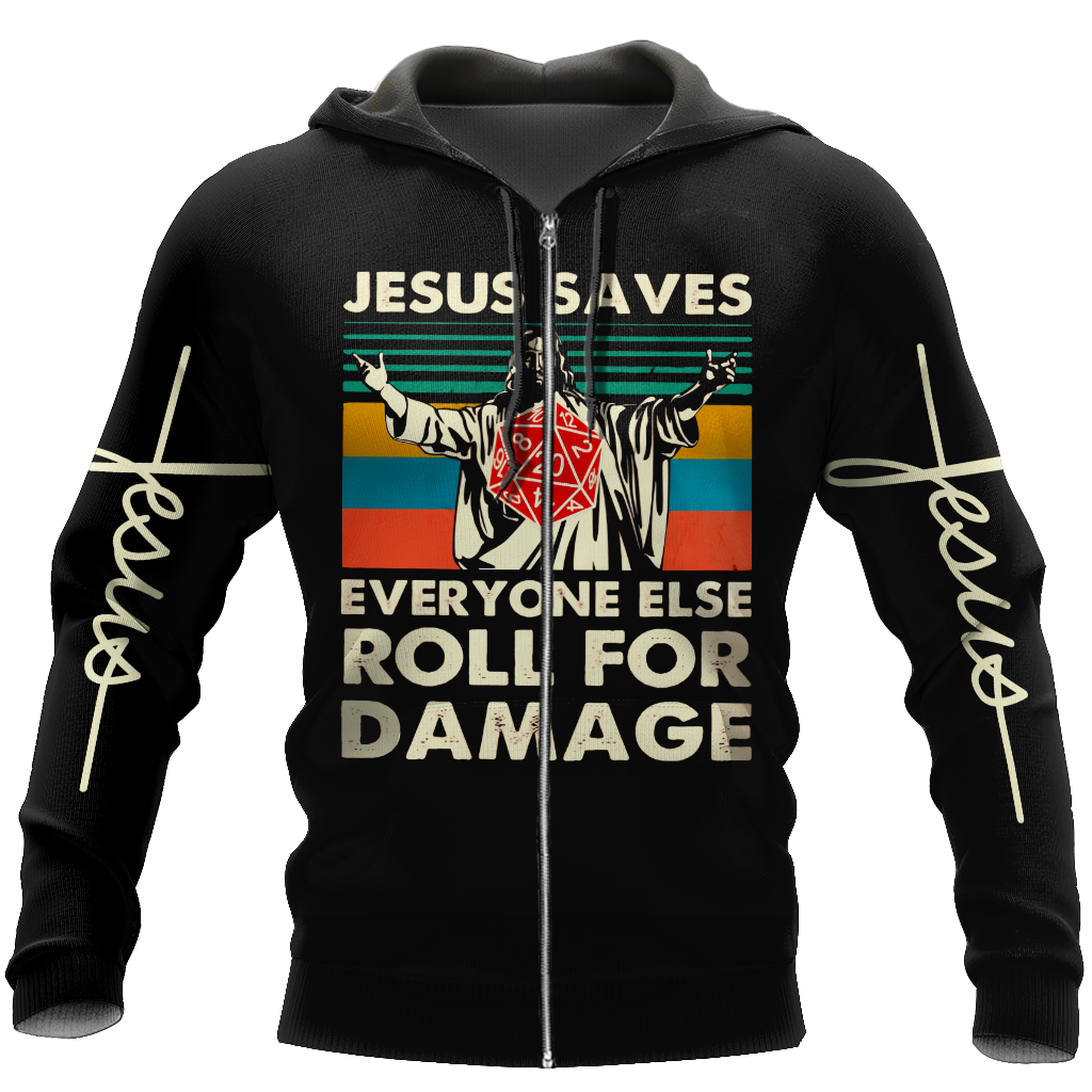 Jesus saves 3d hoodie shirt for men and women HG HAC040101-Apparel-HG-Zip hoodie-S-Vibe Cosy™