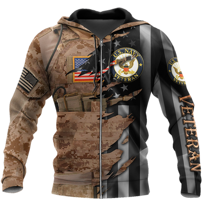 Proud to be US Navy Seal Veteran 3D All Over Printed Shirts For Men and Women HAC210802