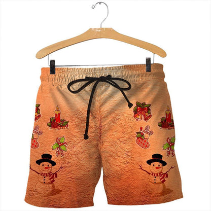 3D All Over Printed Hairy Chest and Tattoos Ugly Christmas Sweater Shirts and Shorts-Tattoos-RoosterArt-Shorts-XS-Vibe Cosy™