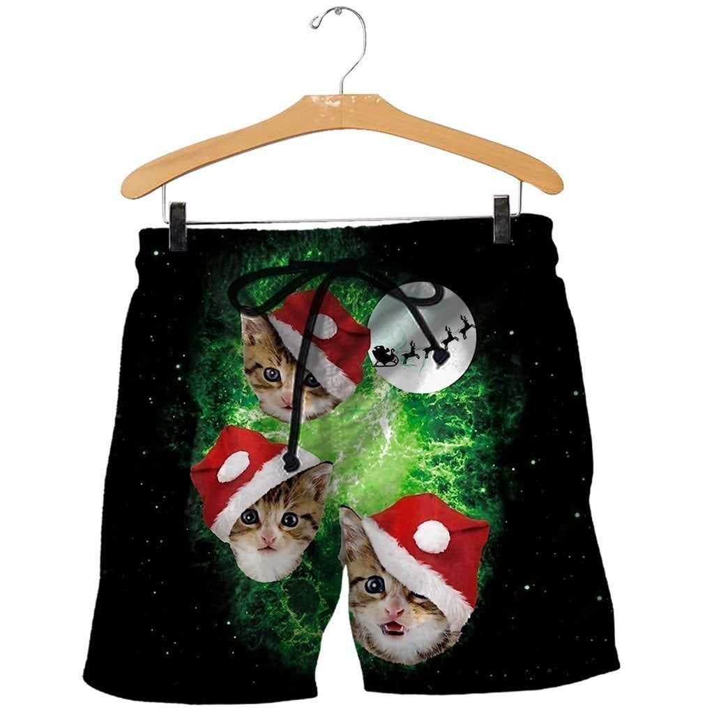 3D All Over Printed Cat Christmas Shirts And Shorts-Cat Christmas-RoosterArt-Shorts-XS-Vibe Cosy™
