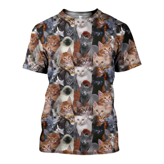 3D All Over Printed Cat Shirts And Shorts-Cat-6teenth World™-T-shirt-XS-Vibe Cosy™