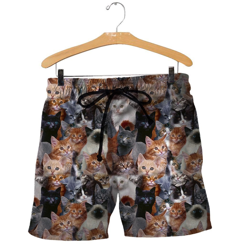 3D All Over Printed Cat Shirts And Shorts-Cat-6teenth World™-Shorts-XS-Vibe Cosy™