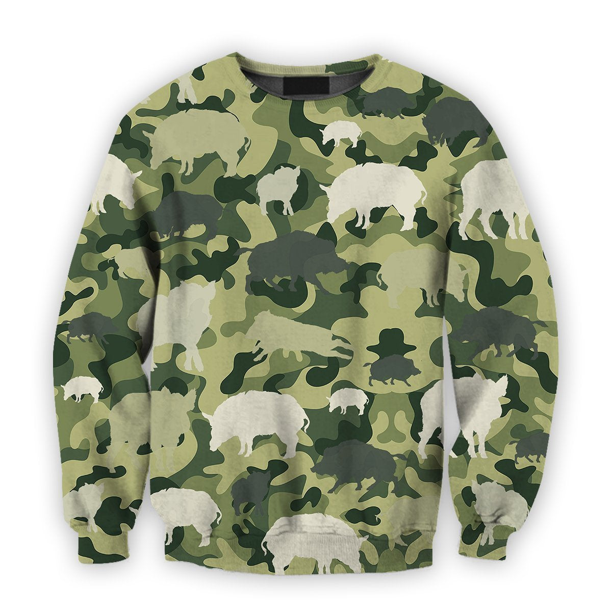 All Over Printed Hunting Boar Camo-Apparel-HbArts-Sweatshirt-S-Vibe Cosy™