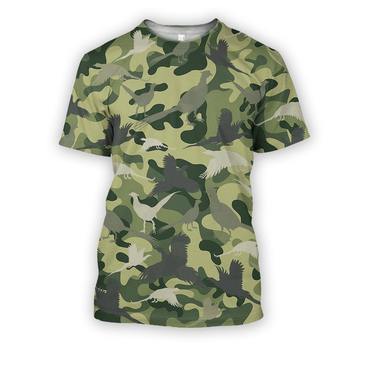 All Over Printed Hunting Pheasant Camo Shirts-Apparel-HbArts-T-Shirt-S-Vibe Cosy™