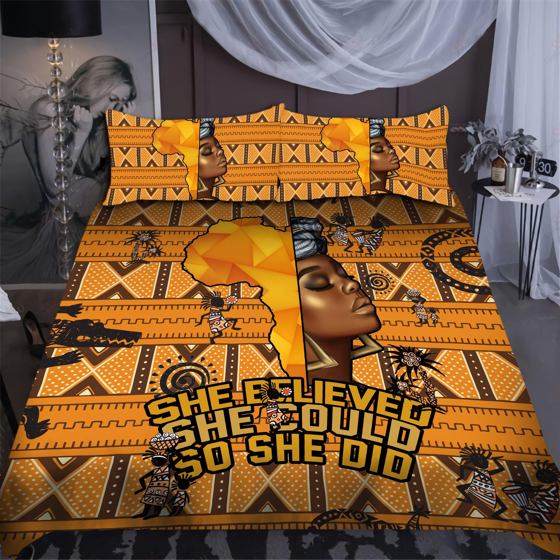 She Believe African Pattern Bedding Set JJ23062002S-ML-ML-US Twin-Vibe Cosy™
