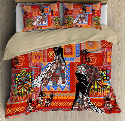 African Girl Pattern Bedding Set JJ22062001S-ML-ML-US Twin-Vibe Cosy™