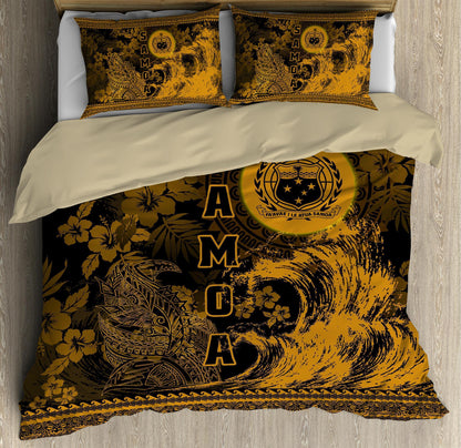 Samoa Quilt Bed Sets Wave Gold-ML-ML-US Twin-Vibe Cosy™