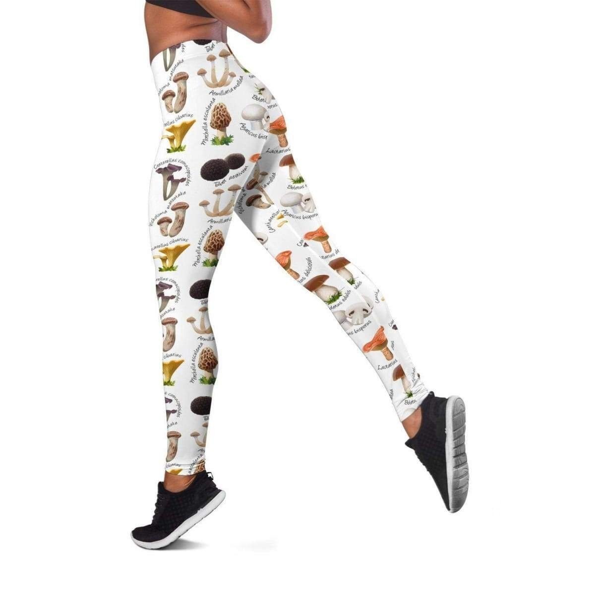 3D ALL OVER PRINTED MUSHROOM VARIETIES LEGGING-Apparel-NTH-Legging-S-Vibe Cosy™