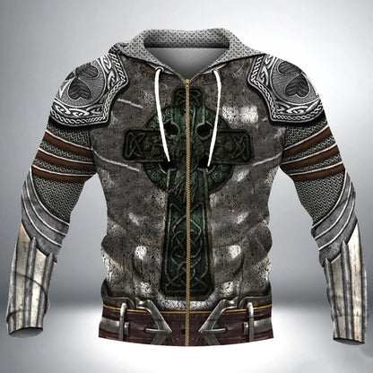 Irish Armor Knight Warrior Chainmail 3D All Over Printed Shirts For Men and Women TT0121 - Amaze Style™-Apparel