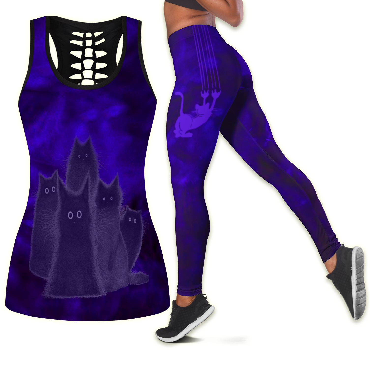 Cat Lovers Combo Legging + Tank Limited by SUN JJ250422-Apparel-SUN-S-S-Vibe Cosy™