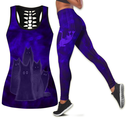Cat Lovers Combo Legging + Tank Limited by SUN JJ250422-Apparel-SUN-S-S-Vibe Cosy™