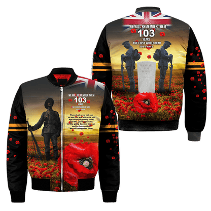 Remembrance Day Lest We Forget 3D All Over Printed Unisex Shirts