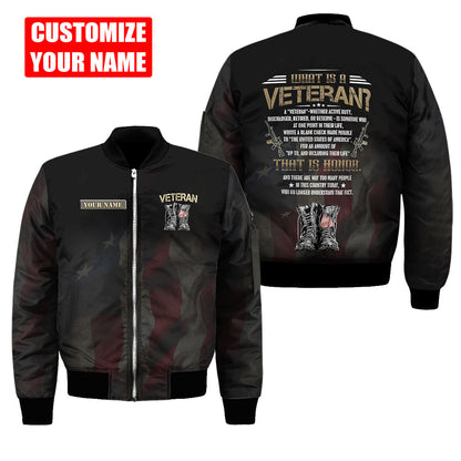 Custom Name US Veteran 3D All Over Printed Unisex Shirts