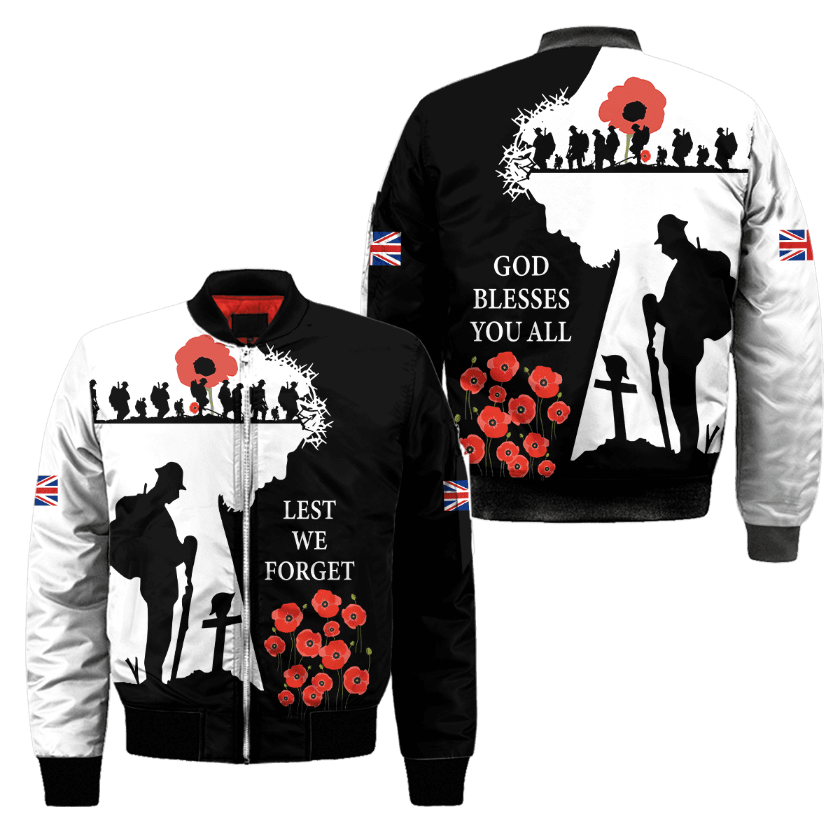 Remembrance Day Lest We Forget 3D All Over Printed Unisex Shirts