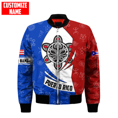 Customize Name Taino Tattoo Puerto Rico 3D All Over Printed Unisex Shirts