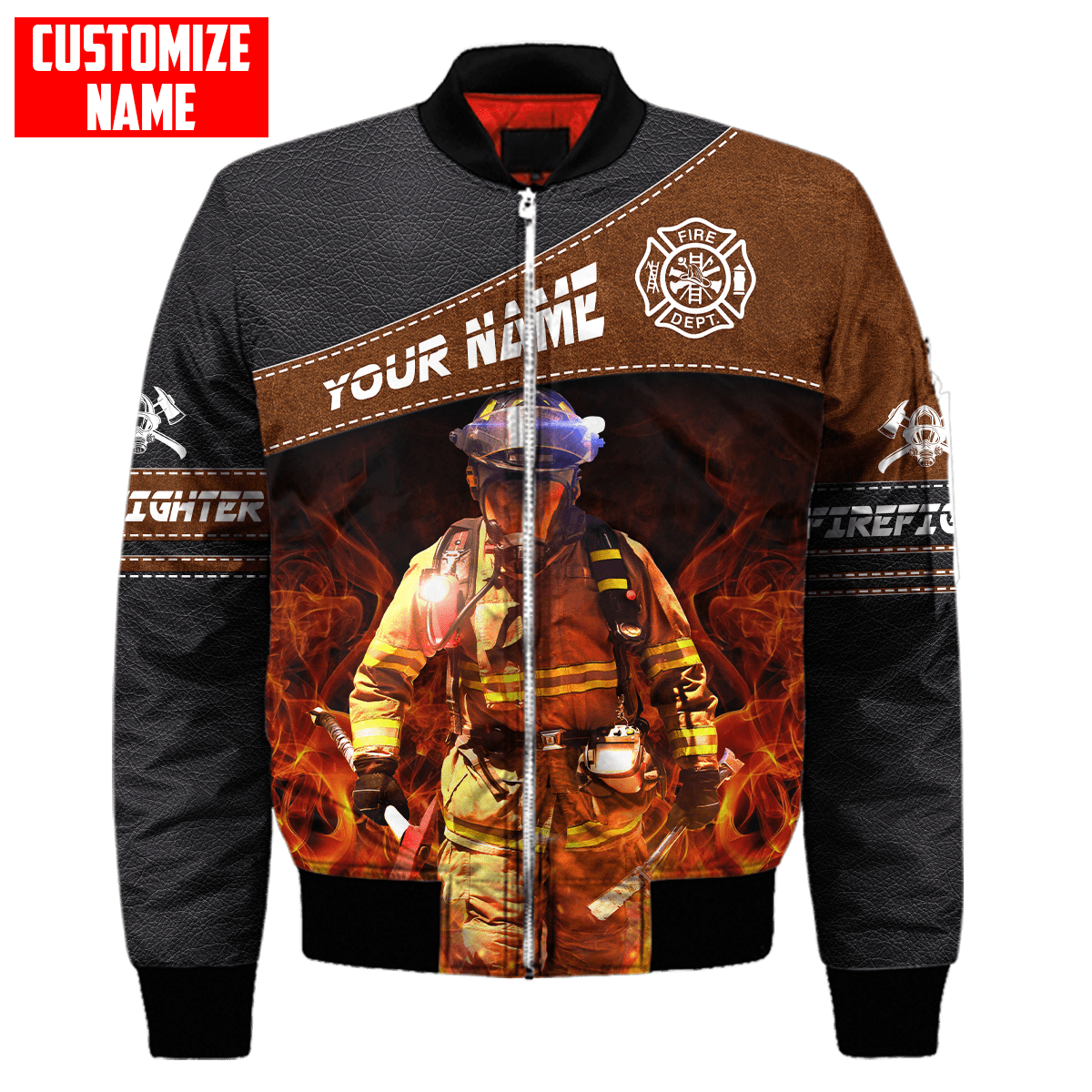 Customized Name Firefighter 3D All Over Printed Unisex Shirts