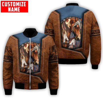 Customized name Native American 3D All Over Printed Unisex Shirts