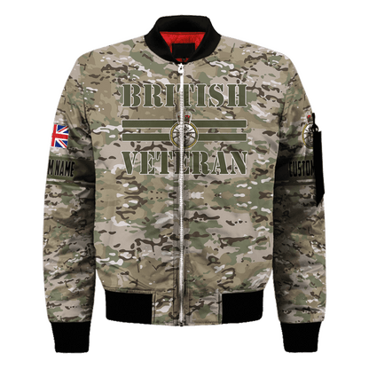 Custom Name XT British Veteran 3D Printed Shirts Pi15052105