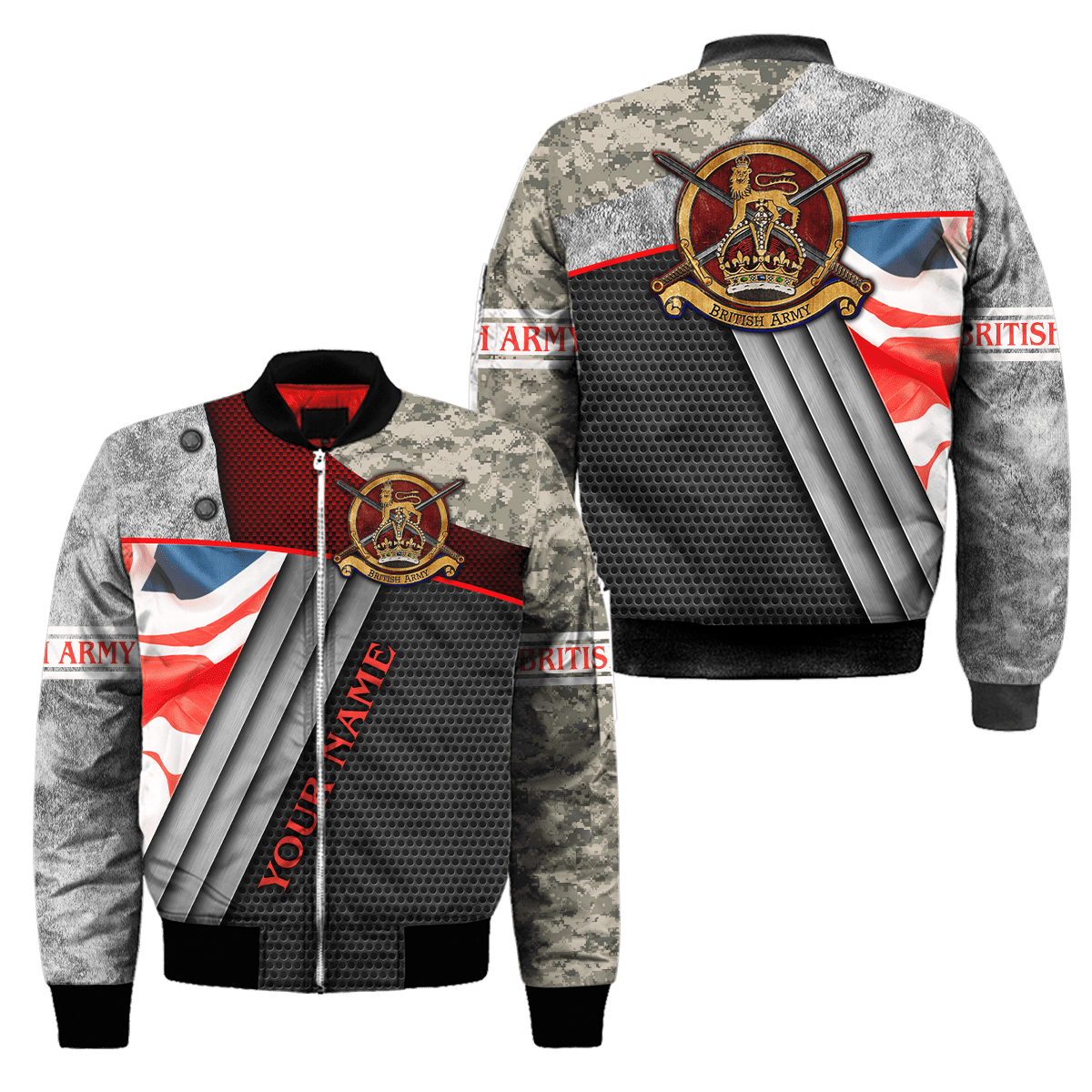 British Army 3D All Over Printed Unisex Shirts