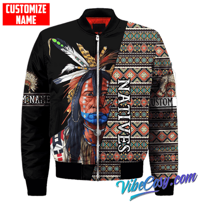 Customized Name Native American 3D All Over Printed Unisex Shirts