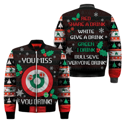 You Miss You Drink Christmas 3D All Over Printed Unisex Shirts