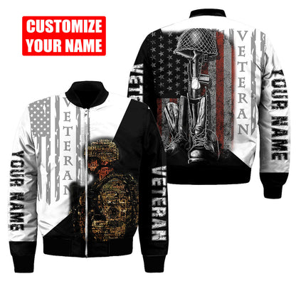 Custom Name US Veteran 3D All Over Printed Unisex Shirts