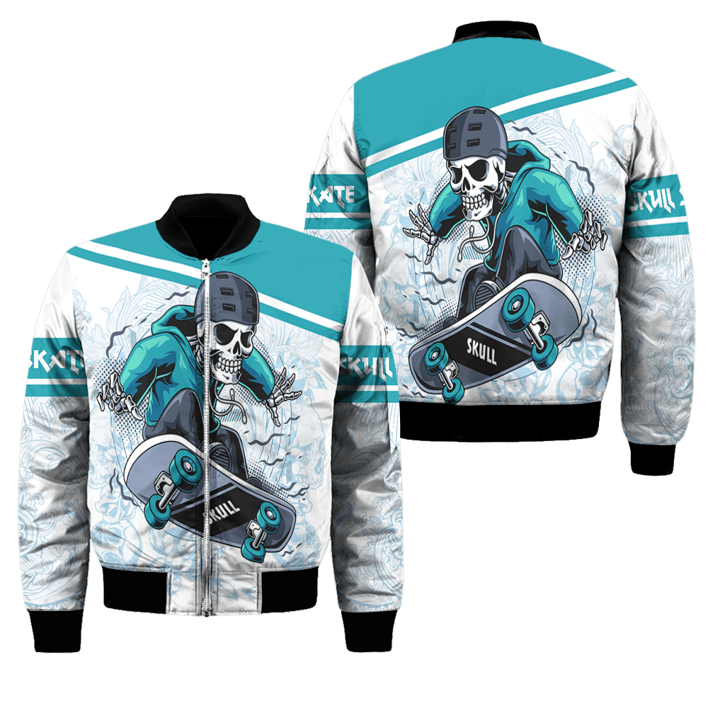 Premium Skateboard Skull 3D All Over Printed Unisex Shirts