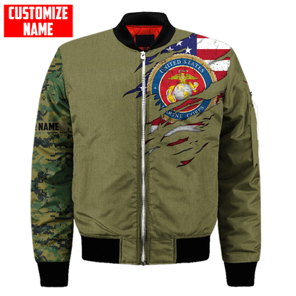 Custom name Soldier US Marine Corps 3d all over printed shirt hoodie MH06072107